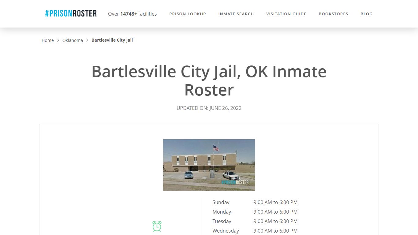 Bartlesville City Jail, OK Inmate Roster - Prisonroster