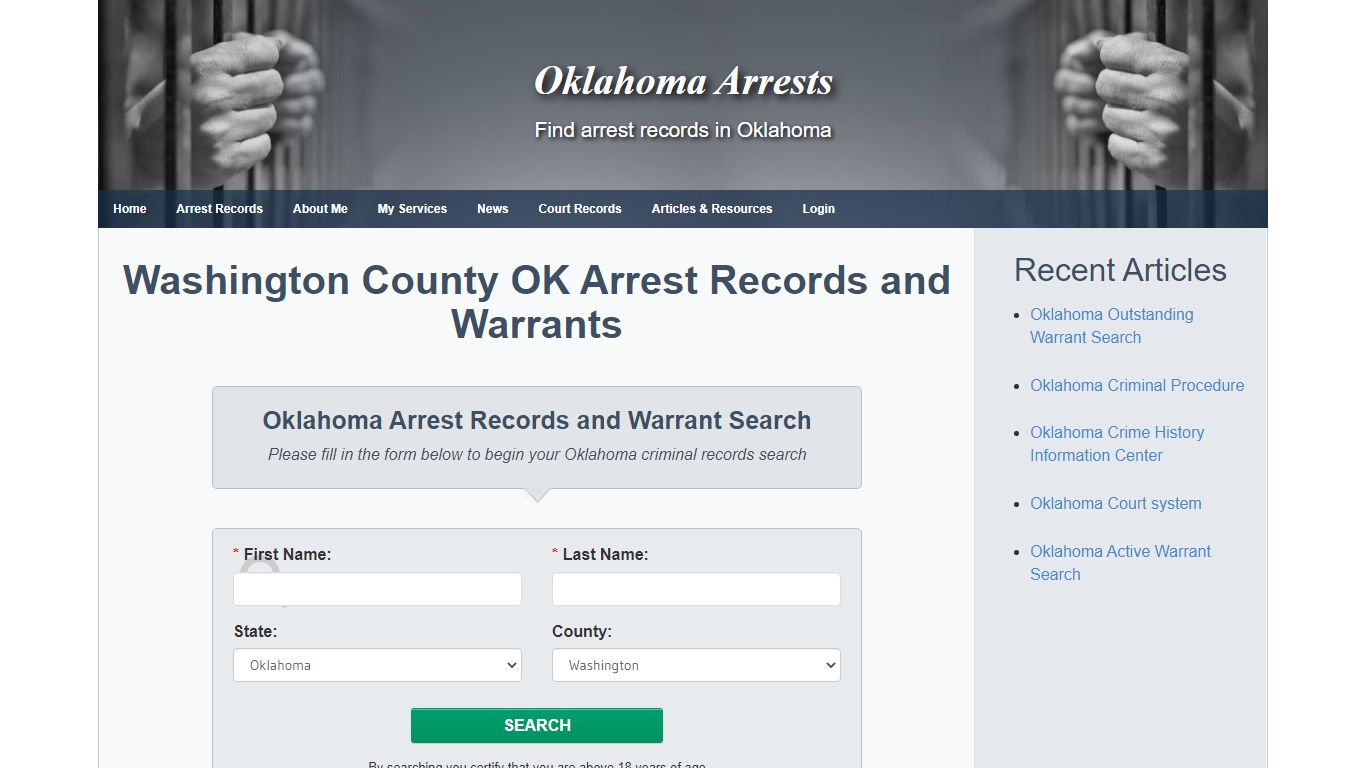 Washington County OK Arrest Records and Warrants